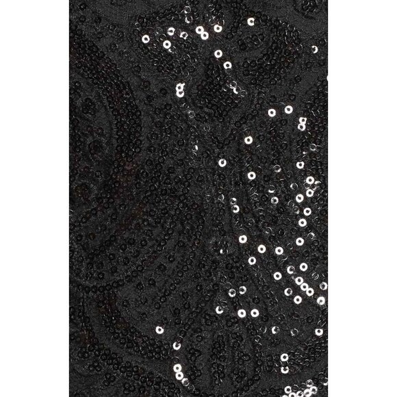BB Dakota Women’s Tate Sequin Lace Fit And Flare Sleeveless Dress Black Size 8 - Picture 8 of 12